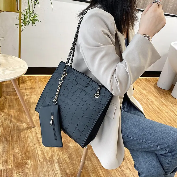 Новинка 2020 женская сумка из искусственной кожи вместительная для покупок