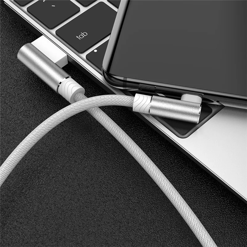 1 м 2 м 3 м 90 градусов данных usb type C быстрое зарядное устройство кабель для samsung S10 S9 Plus Xiaomi Mi 9 8 huawei P30 Pro происхождения длинный провод шнур