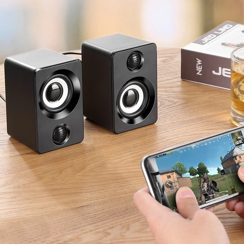 Объемные компьютерные колонки со стерео USB проводным питанием мультимедийный