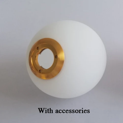 Dia20cm Glass ball Высокое качество круглый шар стеклянный подвесной абажур высокая температура взрывозащищенный недеформируемый молочный стеклянный шар абажур - Цвет корпуса: Dia20cm Glass ball