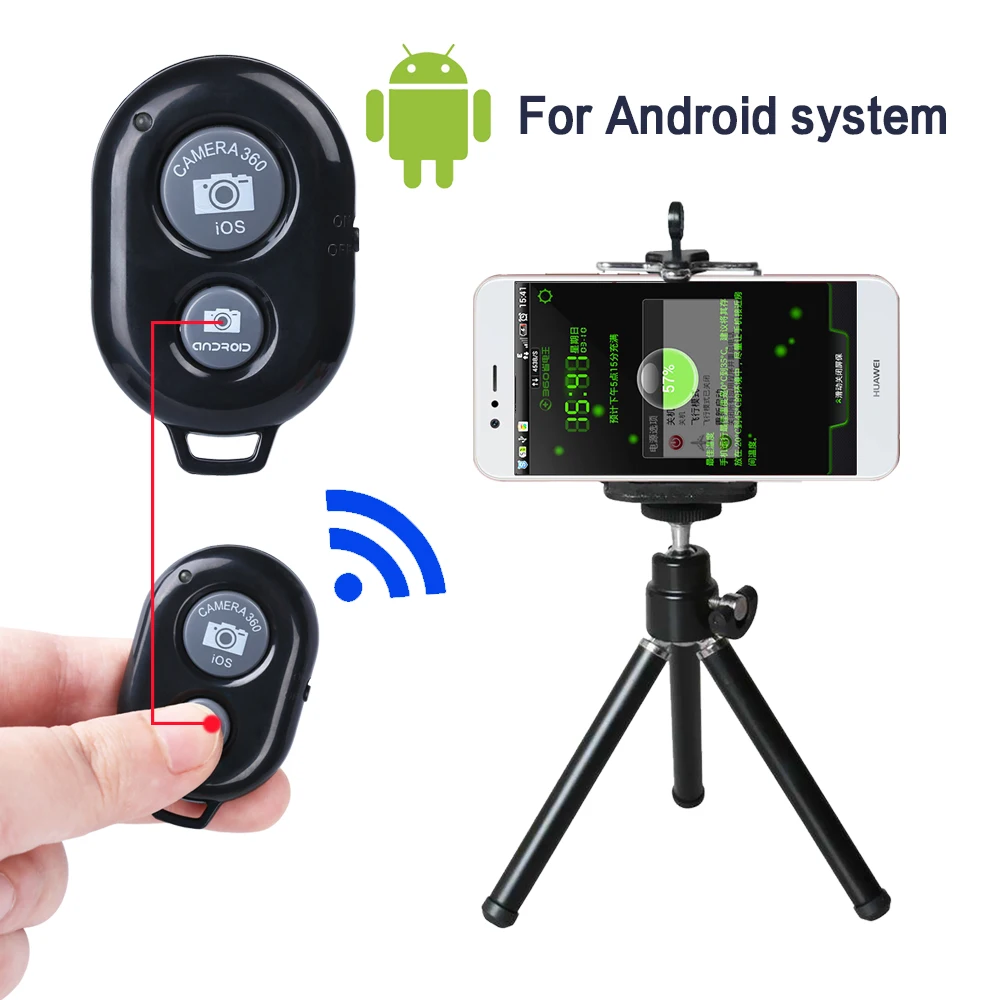 Bluetooth Phone Self Timer Shutter Button for iPhone 7 selfie stick Release Wireless Remote Control Huawei Xiaomi | Электроника