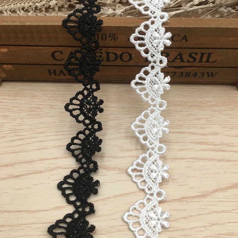 Высококачественная Красивая Черная Φ 23 мм кружевная отделка сделай сам вышитая