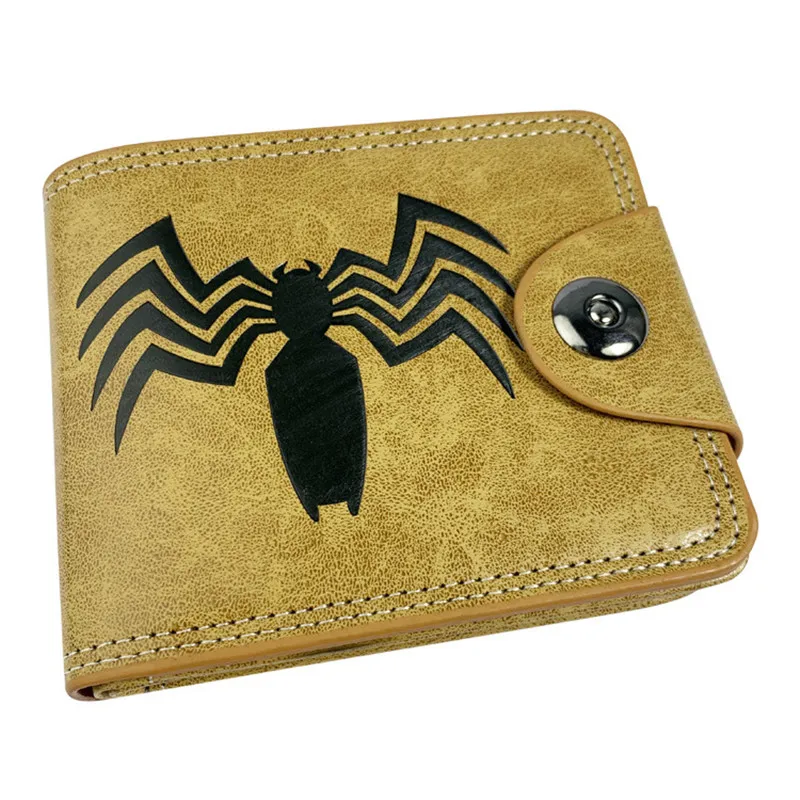 Мужской кошелек Marvel с рисунком Человека-паука короткий складной бумажник