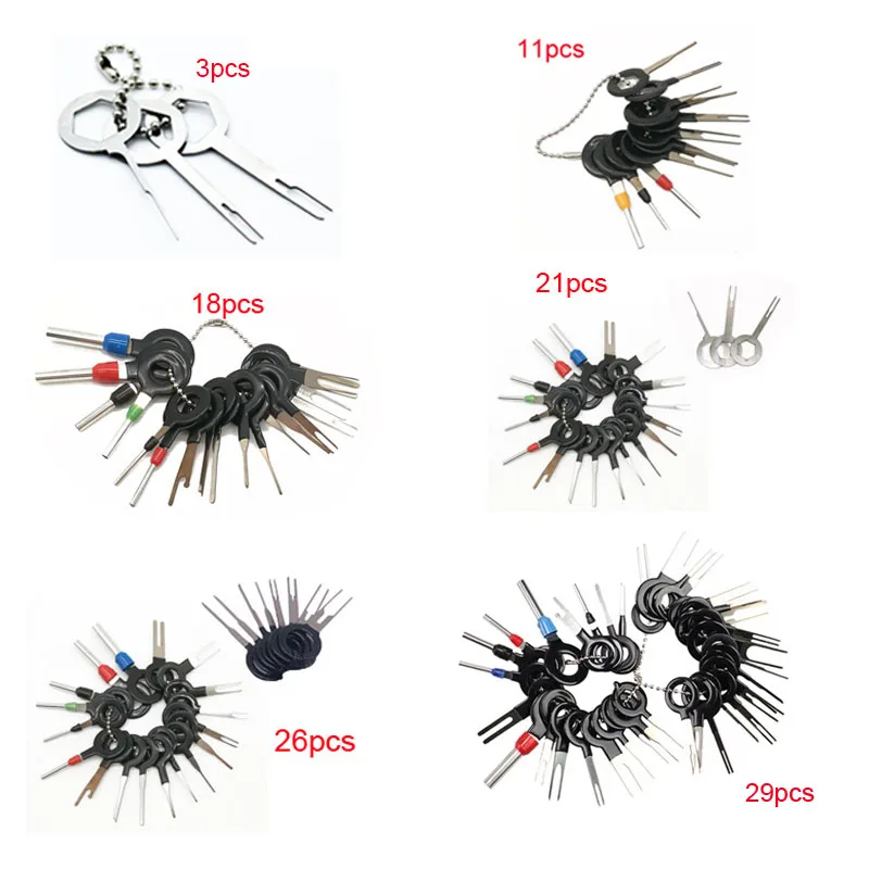

3/11/18/21/26/36pcs Car Terminal Removal Electrical Wiring Crimp Connector Pin Extractor Kit Car Electrico Repair Hand Tools Set