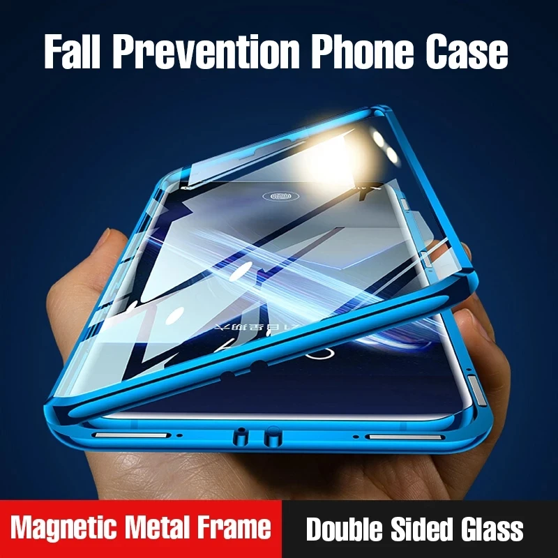 mobile phone magnetic metal case double sided glass shell huawei honor mate 30 20 lite p40 p30 p20 pro 8x 9x y9 p smart z 2019 free global shipping