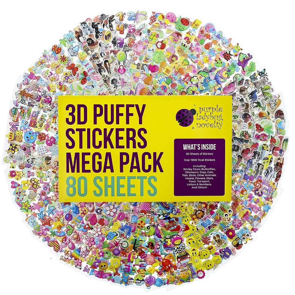 Новинка 80 различных листов объемные наклейки для детей ясельного возраста