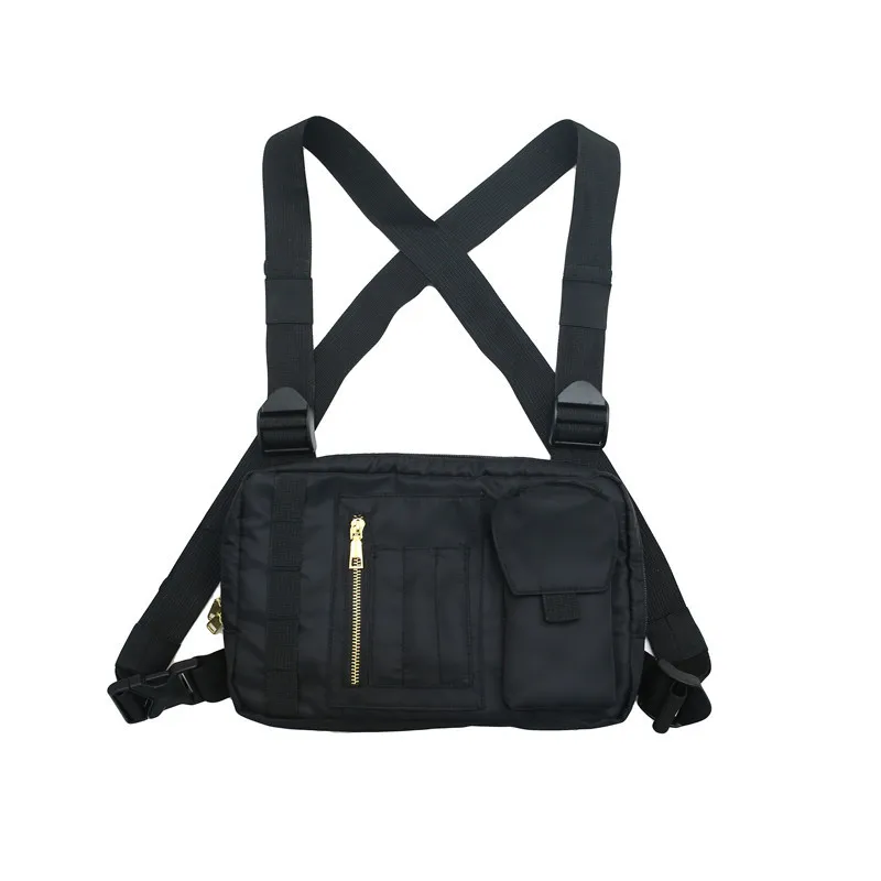 

Multifunction Street Nylon Chest Bag For Women Streetwear Vest Bag Chest Utility Bags Women Three Pockets Large Space Chest Rig