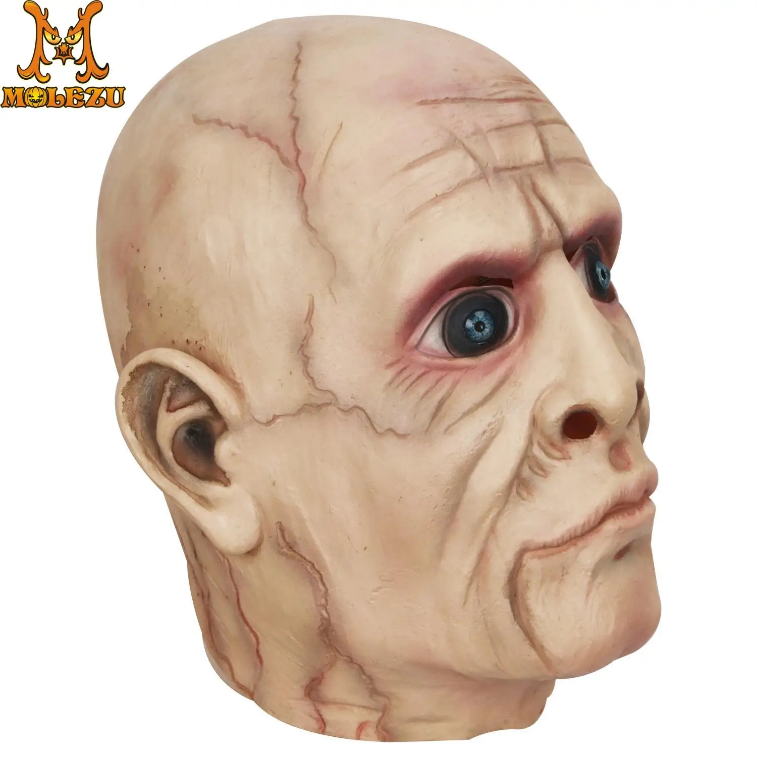 Molezu реальности костюм для взрослой вечеринки страшная маска с голубыми глазами