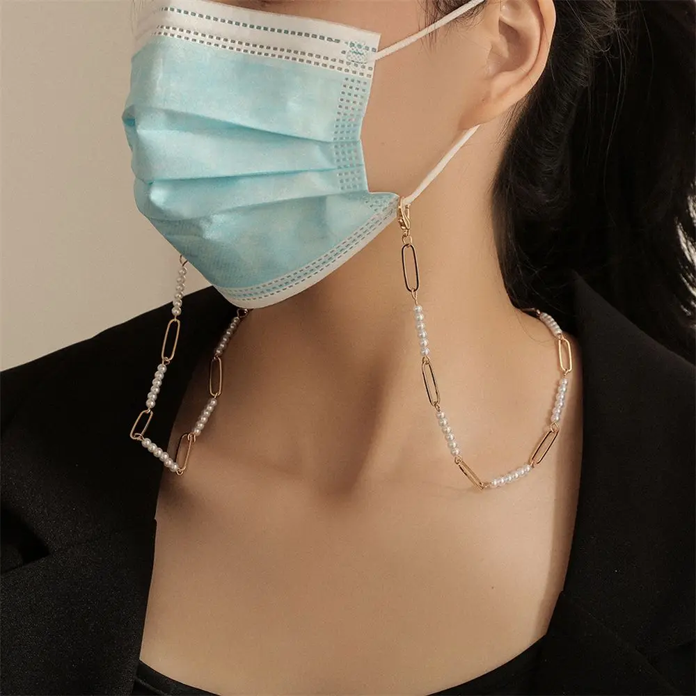 

Ожерелье для девушек, Женская металлическая оплетка для маски, веревка для солнцезащитных очков, шнурок, цепочка для очков, держатель для оч...