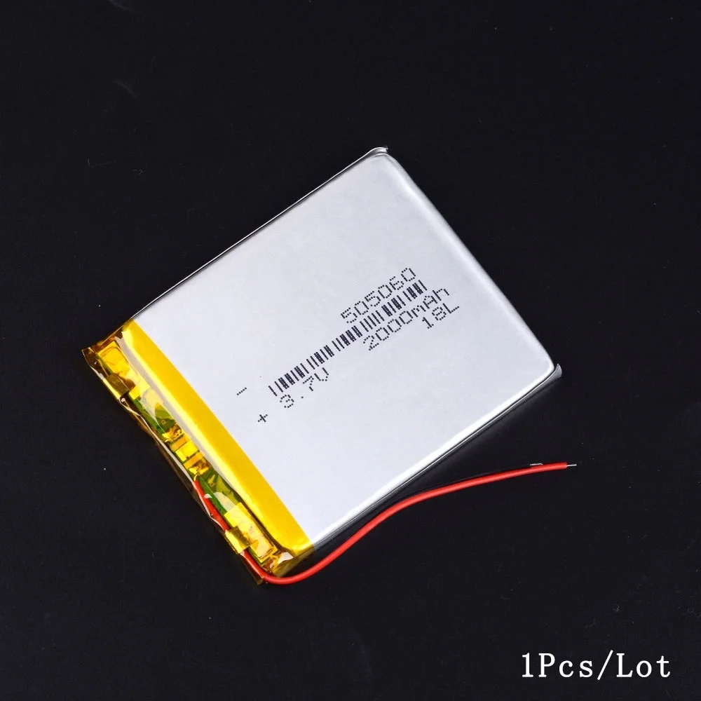 

2022 3.7V 2000mAh 505060 Lithium Polymer Li-Po li ion Rechargeable Battery Lipo cells For interphone Bluetooth speaker PDA POS