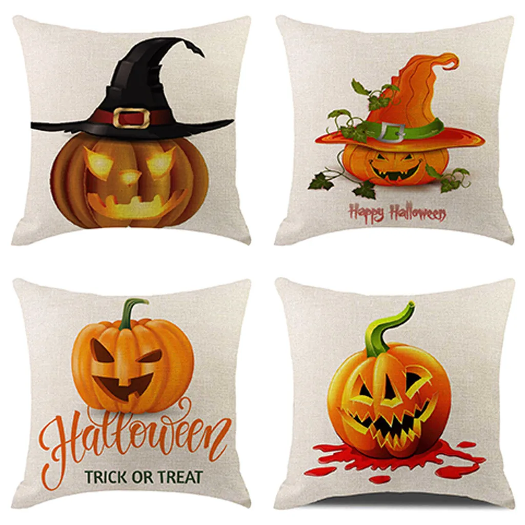 4 шт. наволочка для подушки в стиле Хэллоуин Тыква Сова декоративная диванная