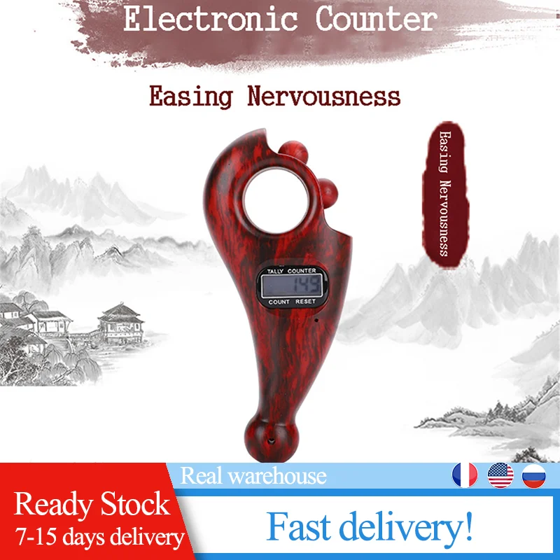 Цифровой счетчик пальцев с ЖК дисплеем электронный цифровой Tally Namo Amituofo Buddha Beads