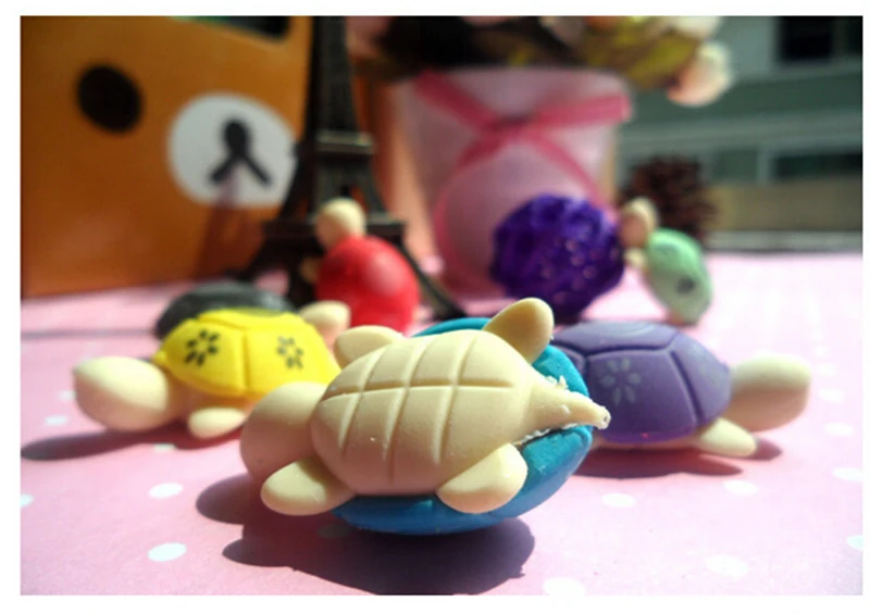 

20 PCS Turtle Shaped Pencil Eraser For Kids Students Rubber Erasers Cleansing Stationery Products Children Office School Supply
