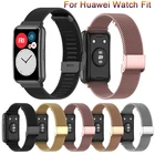 Ремешок магнитный для Huawei Watch fit, браслет из нержавеющей стали с металлической петлей, аксессуары для часов