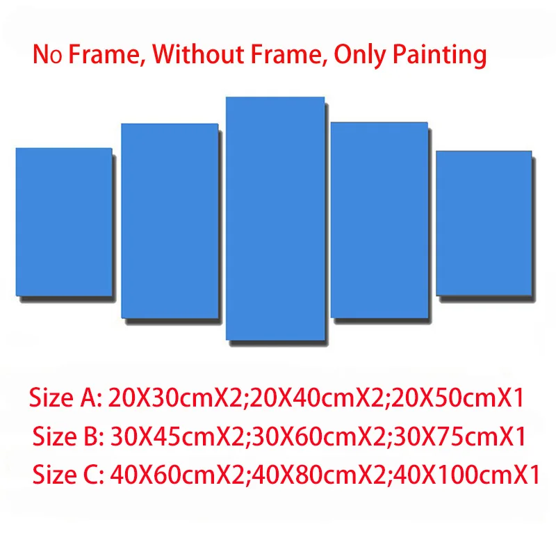 

5 Pieces Letter Canvas Painting Love HOME Wall Art Print Pictures for Home Living Room Bedroom Decoration Hanging Poster