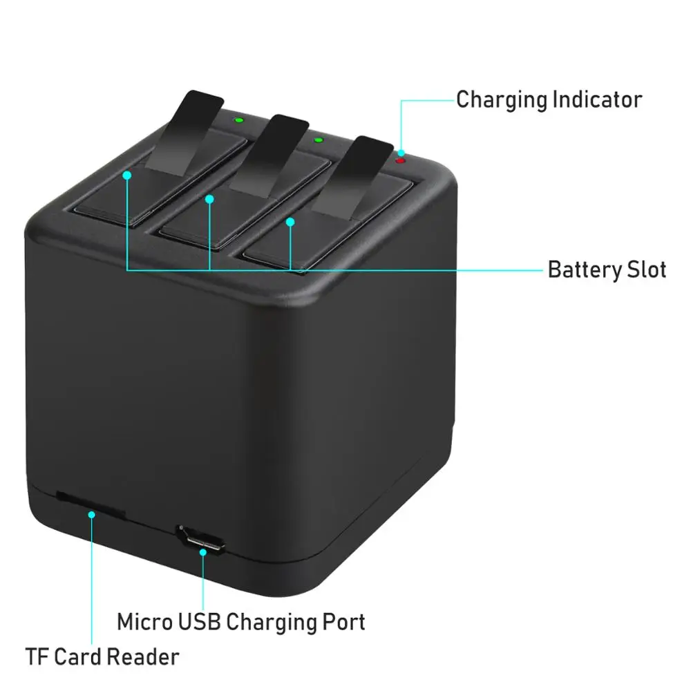 Аккумулятор 1400 мАч Insta360 ONE X и зарядное устройство Micro USB поддерживают