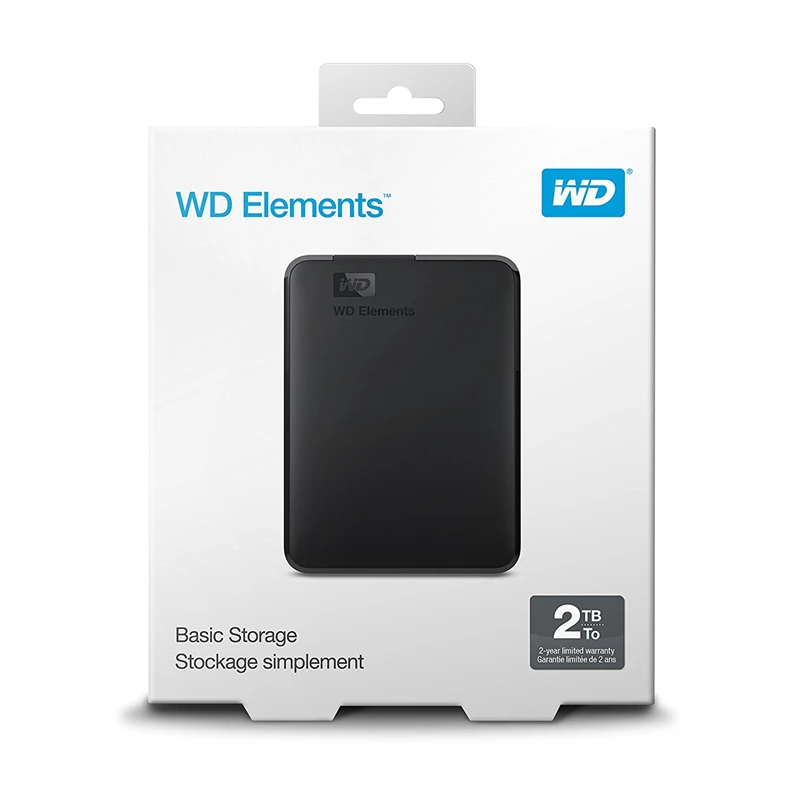 Western Digital WD Elements 2.5" Portable External HDD 1/2/4TB Capacity SATA Storage USB3.0 Hard Drive Disk Original for PC |
