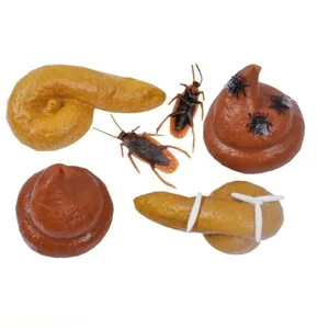 Fake Feces Turd Practical Gag Funny Joke Mischief Turd Flies Cockroach Gag Gift Realistic Shits Poop  Insects Gadget Toy YH2084