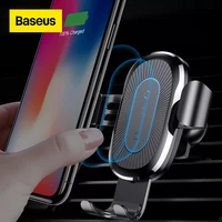 Baseus Fast Wireless Car Charger Air Vent Phone Holder For iPhone Pro 8Plus Samsung Huawei Xiaomi