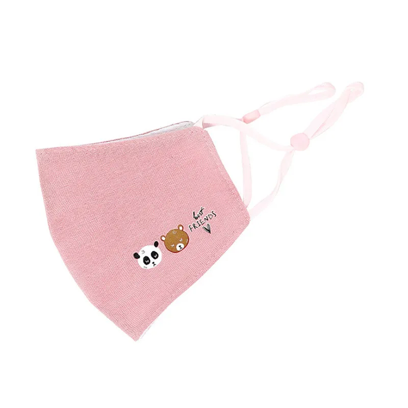 Хлопковая маска с мультяшными животными для детей 3-12 лет милая детская против