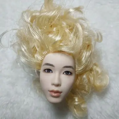 Голова куклы с зеленым лицом редкая Хороший макияж 1/6 Головы Куклы качественная