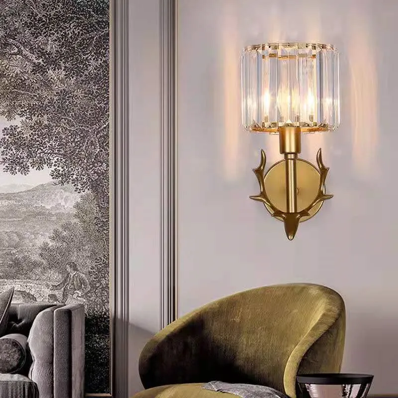 С украшением в виде кристаллов бра Спальня настенный светильник Гостиная