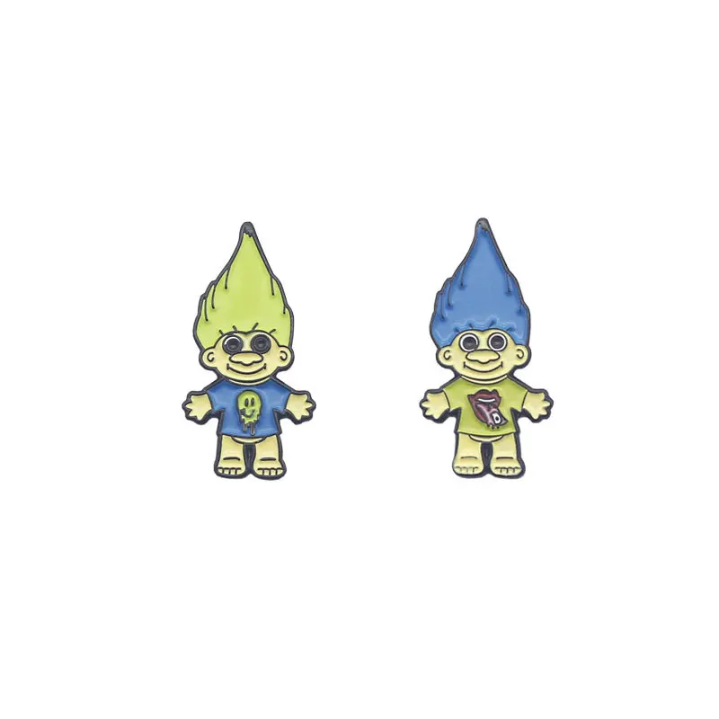 Masayos Enamel Pins Collect Funny Anime Trolls Metal Cartoon Brooch Backpack Hat Collar Lapel Badge Fashion Jewelry Gifts
