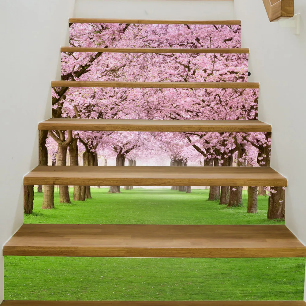 6 шт./лот модная домашняя самоклеящаяся 3D наклейка на лестницу сделай сам