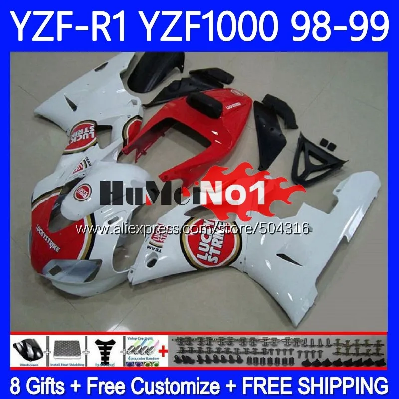 

Body For YAMAHA YZF R 1 1000 CC 1000CC 98-99 156MC.19 YZF R1 YZF1000 YZFR1 98 99 YZF-1000 YZF-R1 1998 1999 Fairing Lucky red