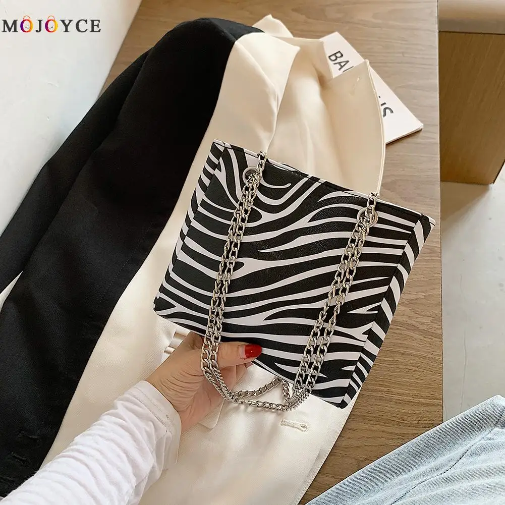 

Zebra Printed Shoulder Messenger Bag Casual Simple Crossbody Bags Fashion PU Leather Women Handbags Totes Clutch Bag