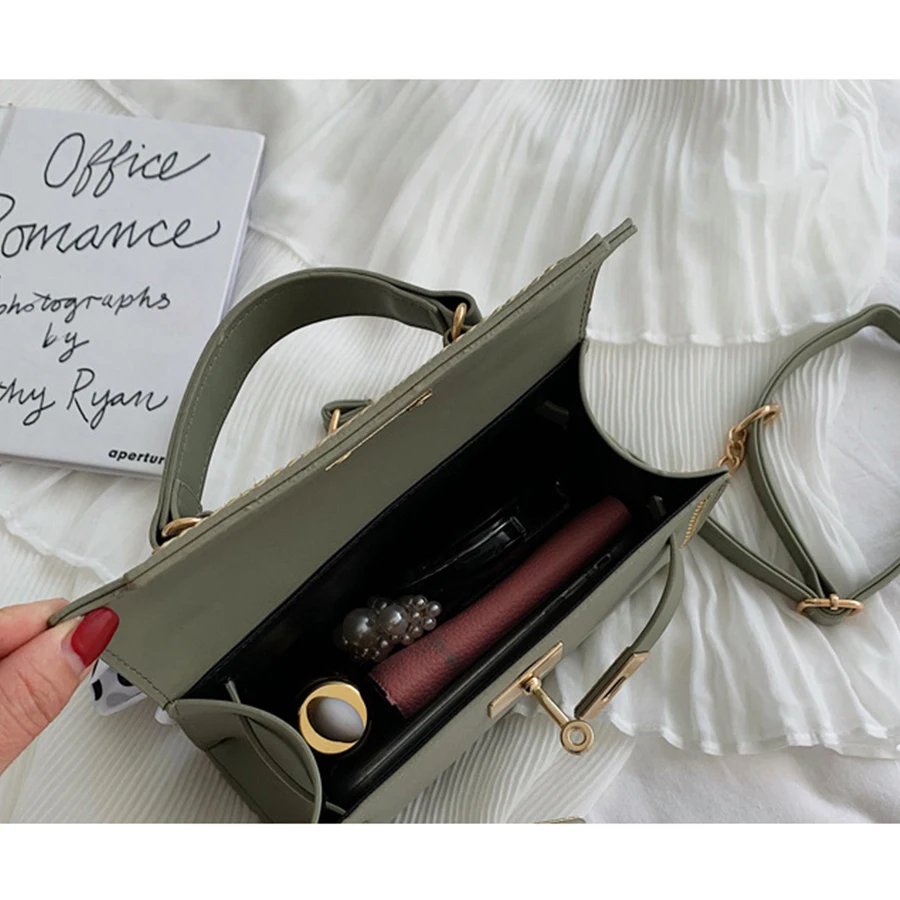 Дизайнерские новые сумки через плечо с замком для женщин повседневные