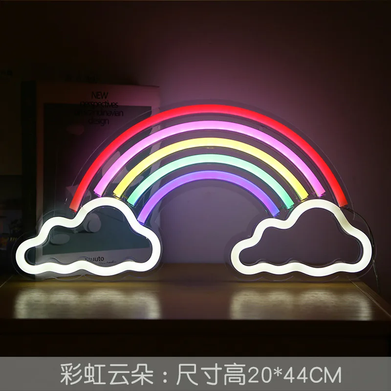 

LED Neon Light Sign Hello Good Vibes USB Powered Rainbow Wall Hanging Led Neon Lights for Game Room Bedroom Party Wall Decor