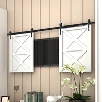 24 to 72 mini cabinet sliding barn door hardware arrow shaped for double door