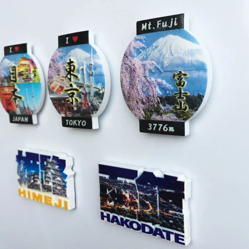 Японский дорожный Сувенирный магнит на холодильник Himeji крепление Fuji Hakodate Tokyo