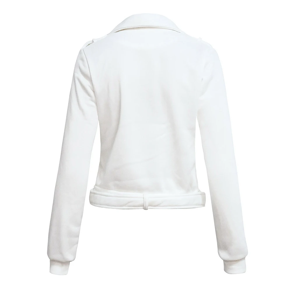 

Daily Long Sleeve Warm Fashion Lapel Neck Zipper Up Street Wear Polyester Women Jacket Autumn Winter Outwear Solid With Pocket