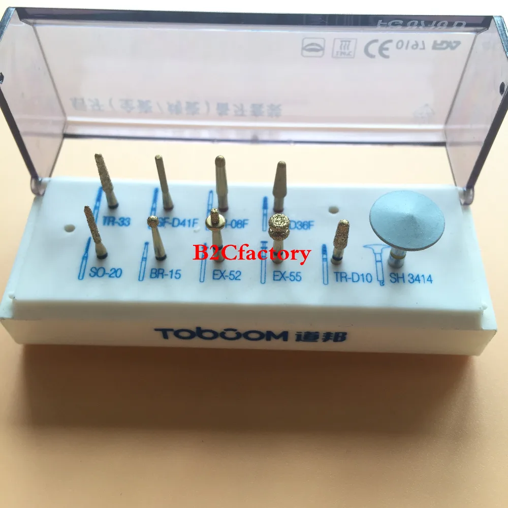 Стоматологические алмазные боры зубов набор для подготовки к полировке