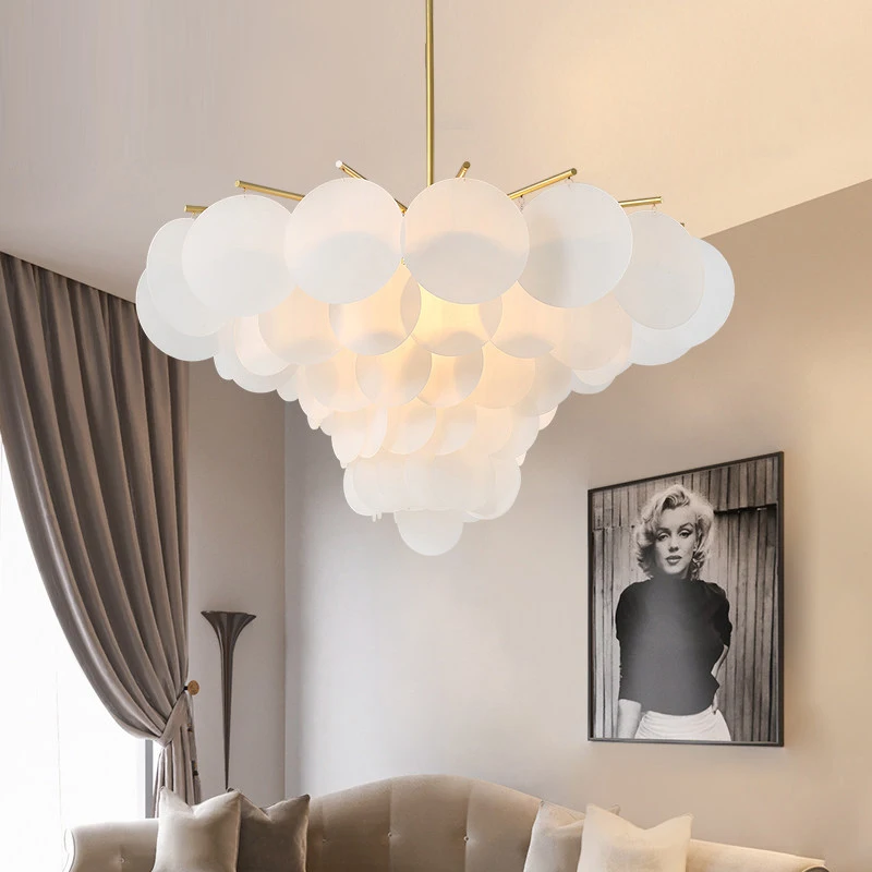 

Modern Led Metal Pendant Lights Wrought Iron Glass Round Ball Brass Rod Hanging Lamp For Living Roomcafekitchen Nordic Lighting