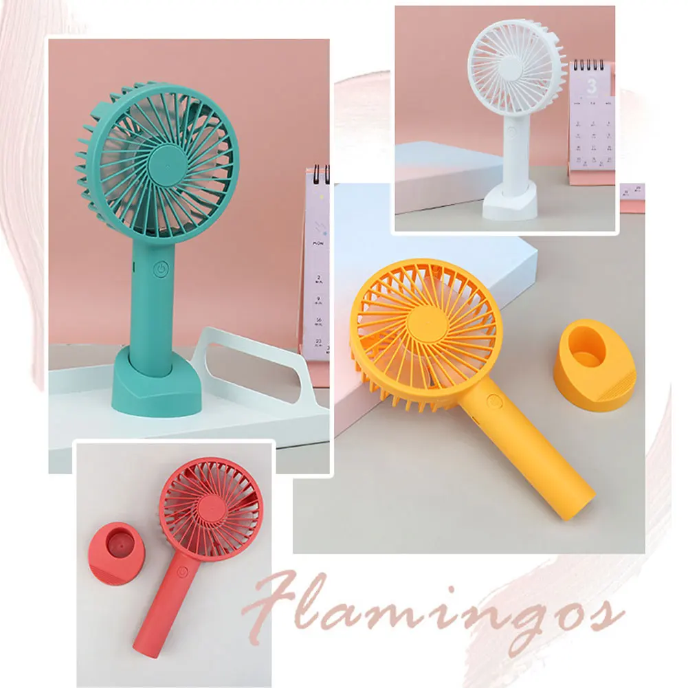

Summer Mini Handheld Fan USB Rechargeable 3 Speed Adjustable Phone Holder Function Portable Office Outdoor Travel Energy Source