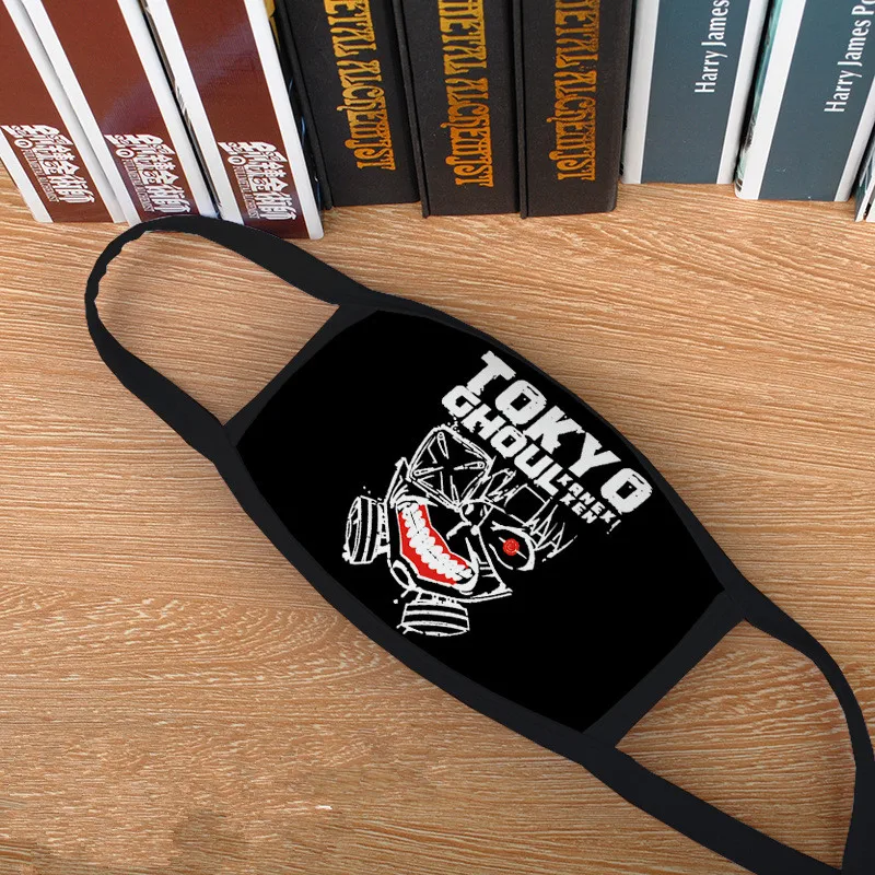 Аниме атака на Титанов Косплей Маска Токийский вурдалак Kaneki Ken Danganronpa Monokuma Уличный спорт Половина лица пылезащитные маски, реквизит