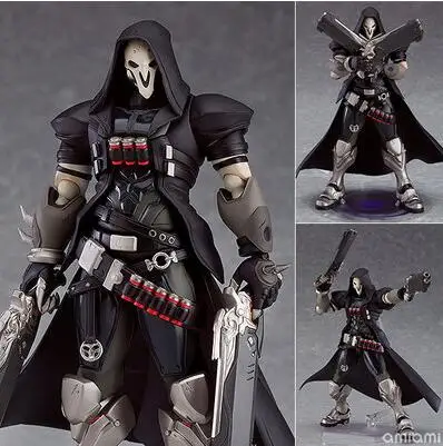 Reaper Figma 393 игра Overwatch Tracer Reaper экшн-фигурка серии ПВХ экшн-фигурка Коллекционная модель игрушки кукла подарок 17 см - Цвет: Reaper