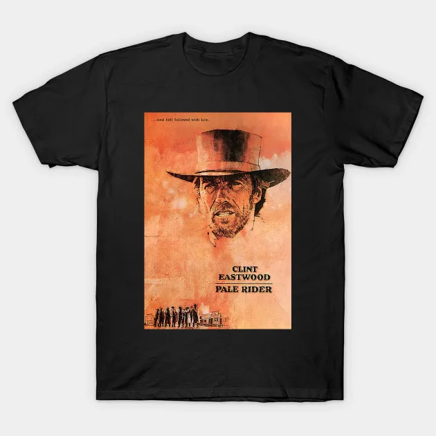 Мужская футболка CLINT EASTWOOD. Бледный Всадник фильм постер. От tomstpublique Футболка