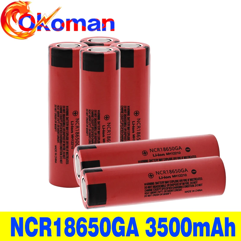 NCR 18650GA 30A разрядка 3,7 V 3500mAh 18650 аккумуляторная батарея для игрушечного фонарика Плоская верхняя литиевая батарея