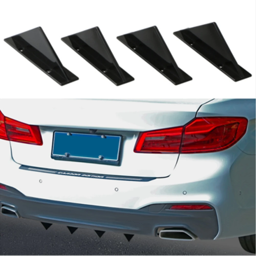 4 шт. карбоновый стиль автомобиля задний бампер спойлер 15x3x5 см универсальный