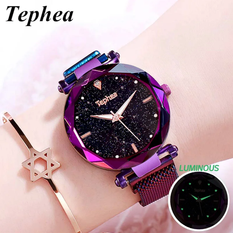 Звездное небо женские наручные часы для женщин кварцевые магнитные часы-браслет