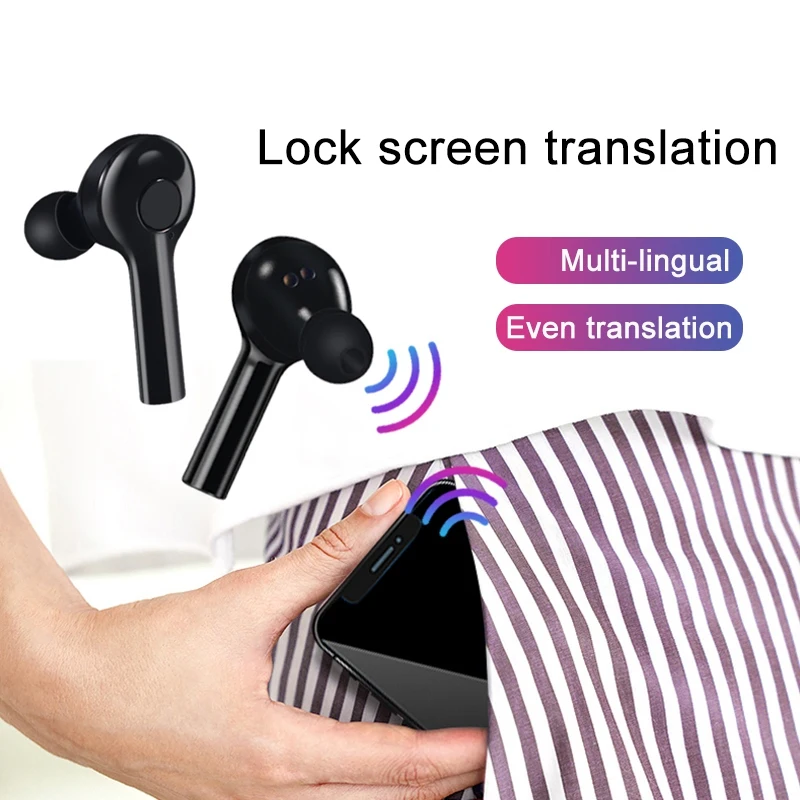 Bluetooth беспроводной мгновенный голосовой переводчик TWS наушники 32 языков