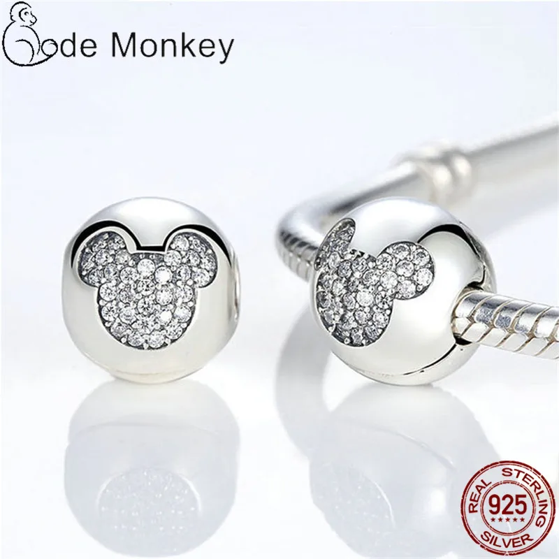 CodeMonkey 2020 New MIKY Ear Beads Fit Original Charms Bracelet 100% Real Sterling Silver Pendant For Women DIY Jewelry CMS1524 | Украшения