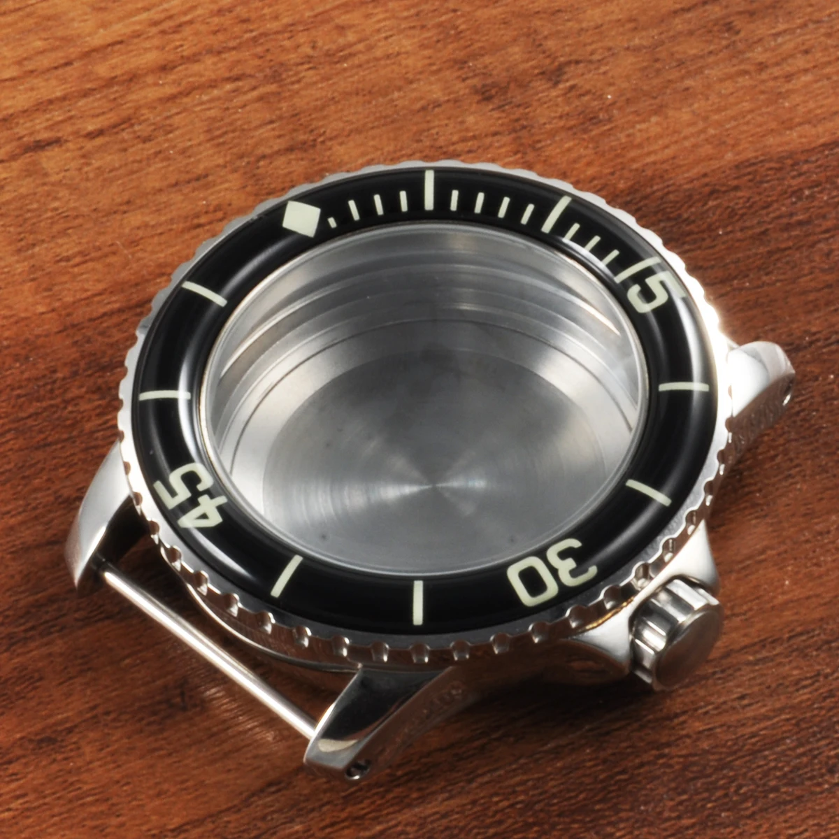 

Мужские наручные часы, Чехол 45 мм подходит для ETA2836 Miyota 821A/8215 DG2813 механический автоматический механизм, черный круг 316L SS