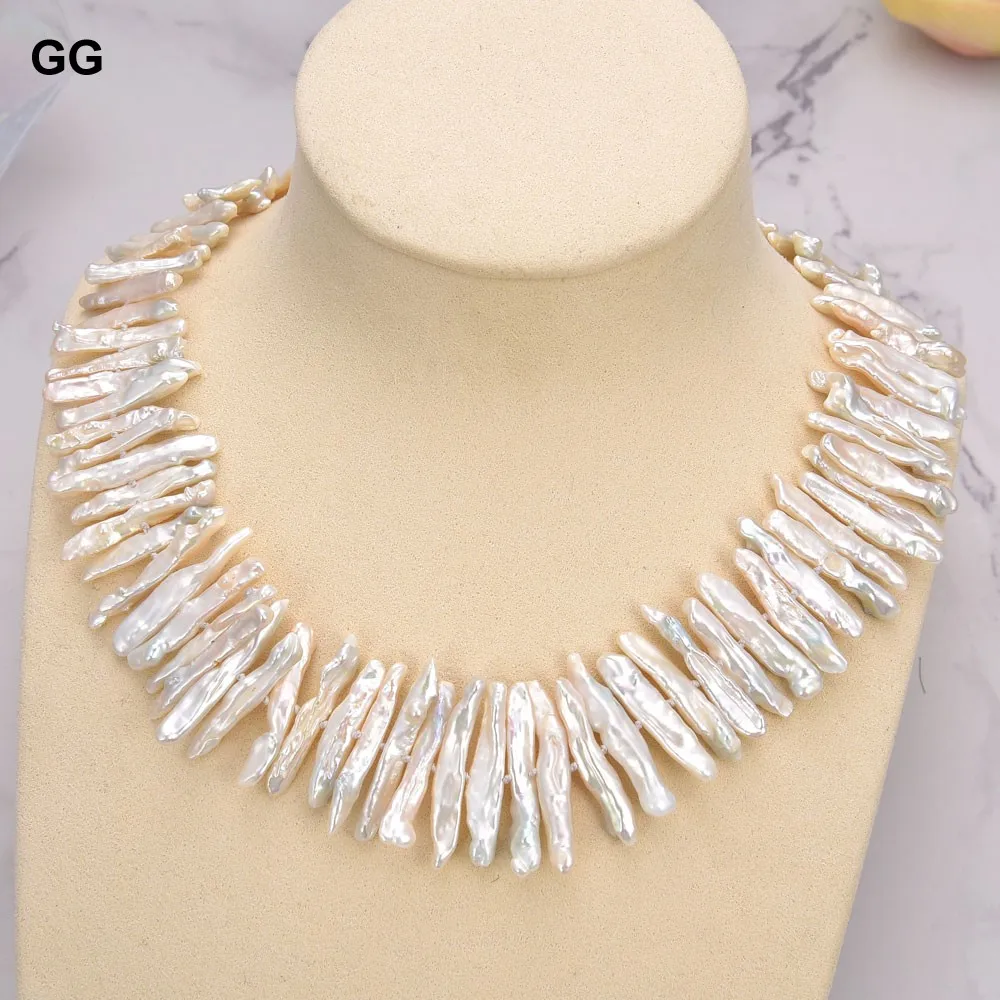 

Очаровательные ювелирные изделия GuaiGuai! Ожерелье из натурального белого жемчуга Biwa 25 мм