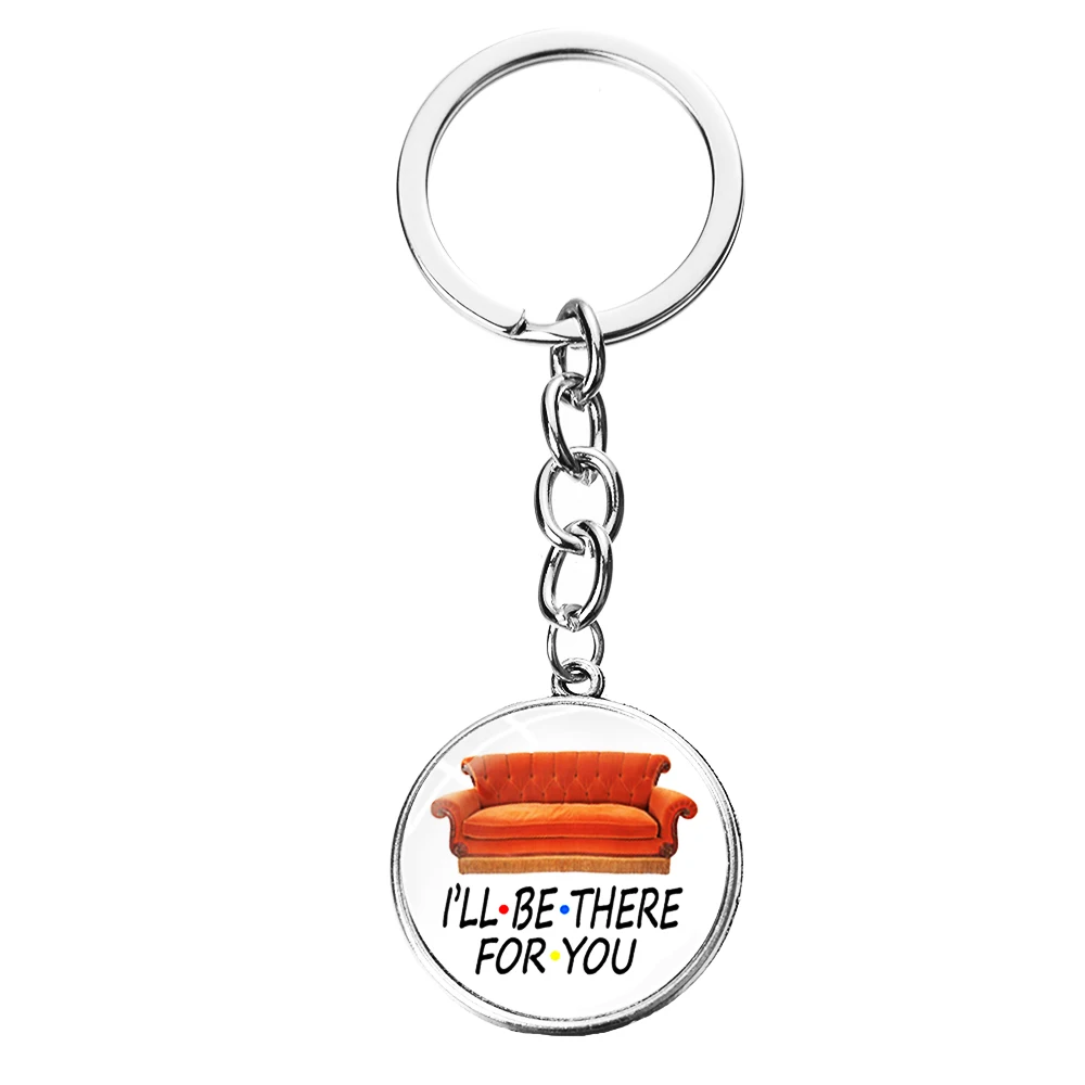 Style 14 SONGDA Newest Friends TV Show Keychain 25th Anniversary Series Cartoon Fun Pattern Glass Dome Pendant Key Chain for Good Friend - Цвет: Style 14