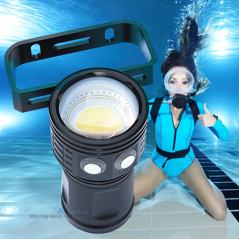 Billig Tiefe-meer Tauchen 80m Fotografie Füllen Licht COB Tauchen Füllen Licht Fotografie Licht High Power 100W Super Helle Taschenlampe